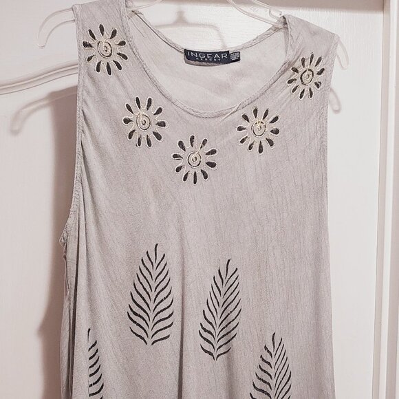Ingear Resort Casual Gray Dress One Sz Fits Most - Picture 3 of 4